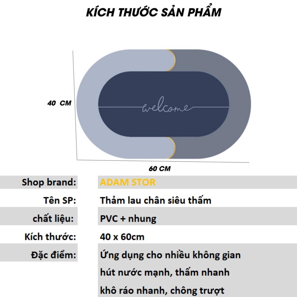 Thảm lau chân siêu thấm hút nước Thảm lót cửa chống trơn trượt