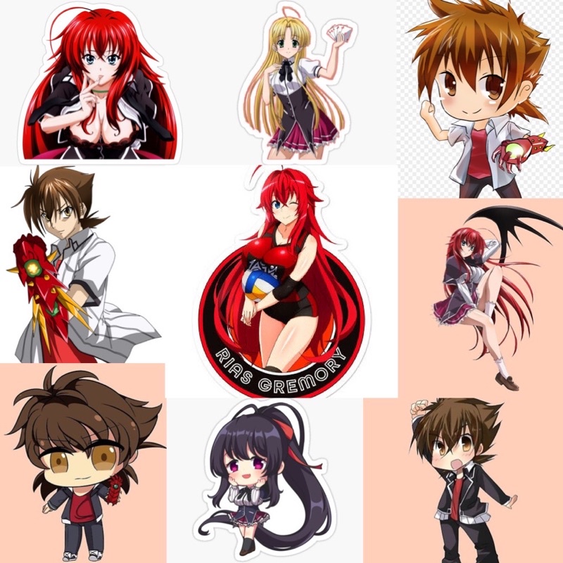 Ảnh Sticker hight school dxd 30-60 ảnh dán ép lụa khác nhau