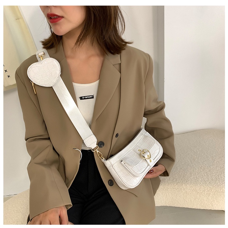 Túi Xách Đeo Vai / Kẹp Nách Họa Tiết Da Cá Sấu Thời Trang 2021 Dành Cho Nữ