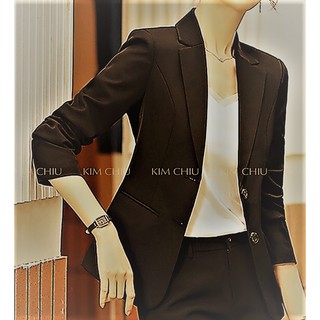 Áo vest đen công sở kiểu dáng sang trọng