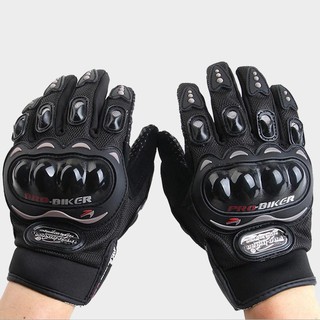 Găng Tay Đi Phượt Probiker Dài Ngón Màu Đen
