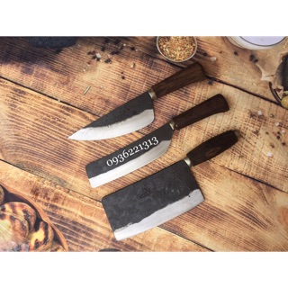 Combo 3 Dao Chặt Thái Lọc thép Nhíp xe Đa Sỹ (dao tàu chặt)