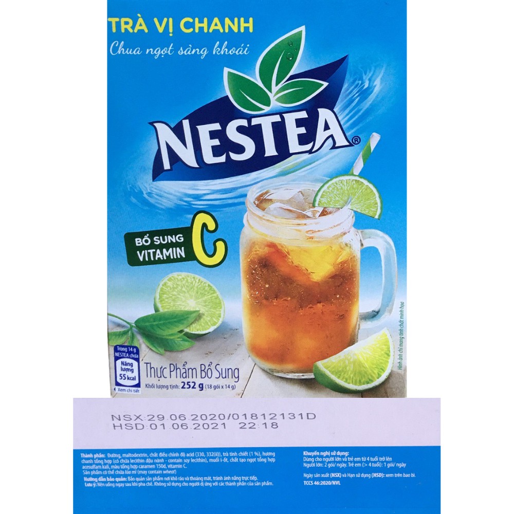Trà vị Chanh Nestea bổ sung Vitamin C Hộp 18 Gói x 14g | BigBuy360 - bigbuy360.vn