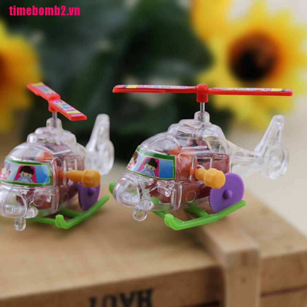 (Hàng Mới Về) Set 2 Máy Bay Trực Thăng Mini Sử Dụng Dây Cót Dễ Thương Cho Trẻ Em