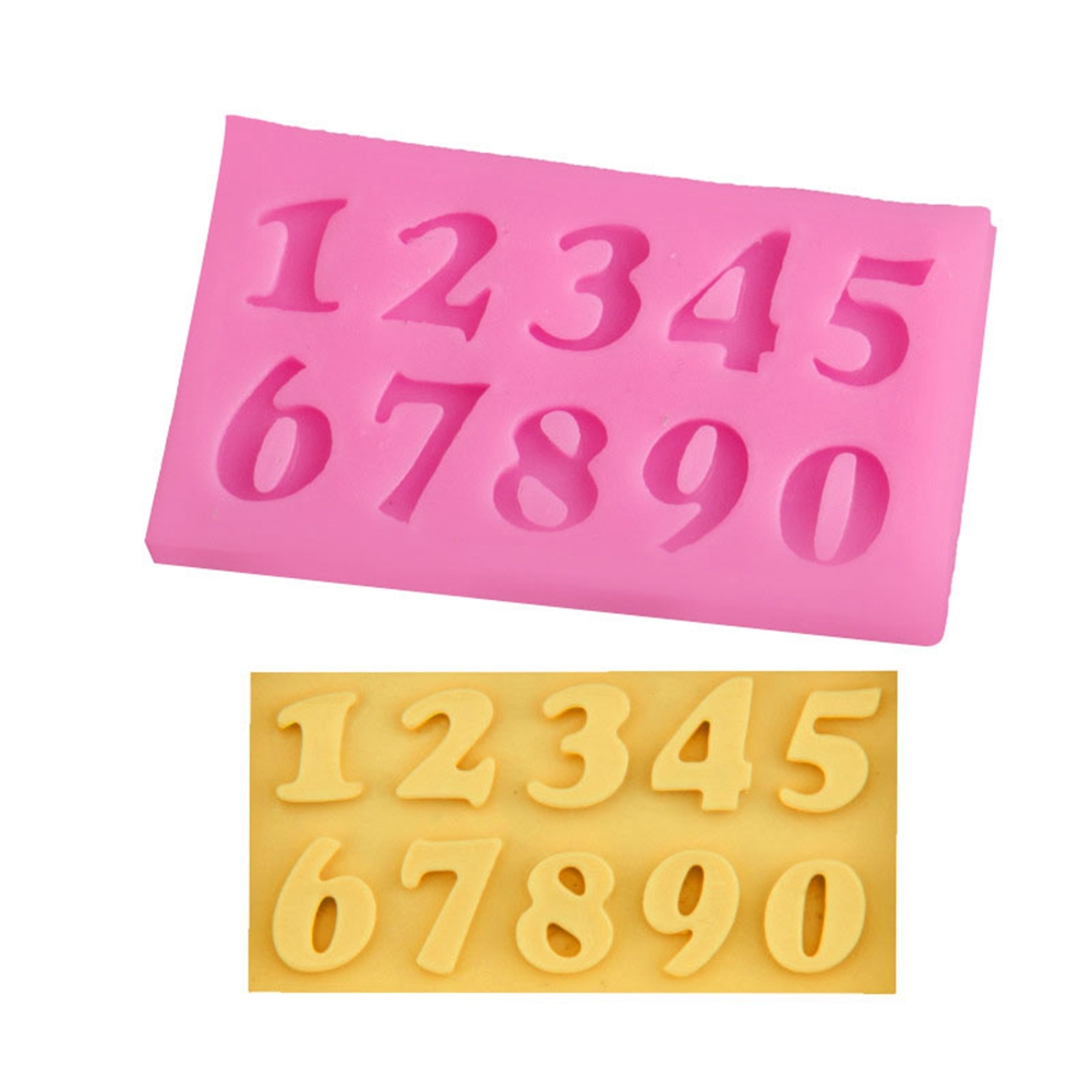 Khuôn Silicone Tạo Hình Chữ Số Nhiều Màu Trang Trí Bánh Kem / Kẹo Socola