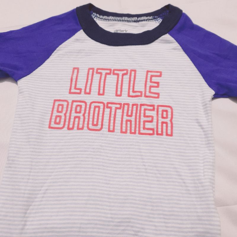 [LITTLE BROTHER]  Body chip cộc tay cho bé trai hàng xuất dư cotton