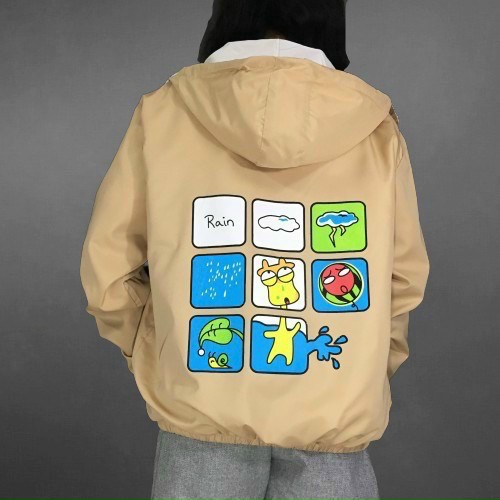 Áo Khoác dù in hình stickers ❤️ Áo khoác unisex ❤️ Áo khoác dù form 65kg đổ lại hàng siêu đẹp 💙MS23 | BigBuy360 - bigbuy360.vn