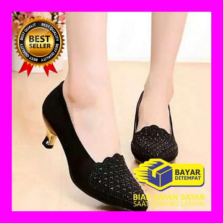 Giày Sandal Cao Gót Thời Trang Nữ It677 Big Know Pedro Tan Vi723 Wan Az336 Berlin Js13 Đen