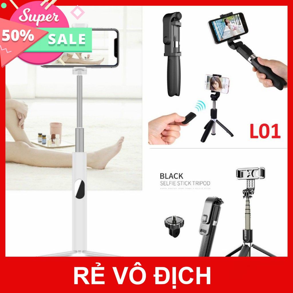 [XK][FREESHIP] GẬY CHỤP HÌNH BLUETOOTH KIÊM TRIPOD 3 CHÂN L01 - L02 [HCM]