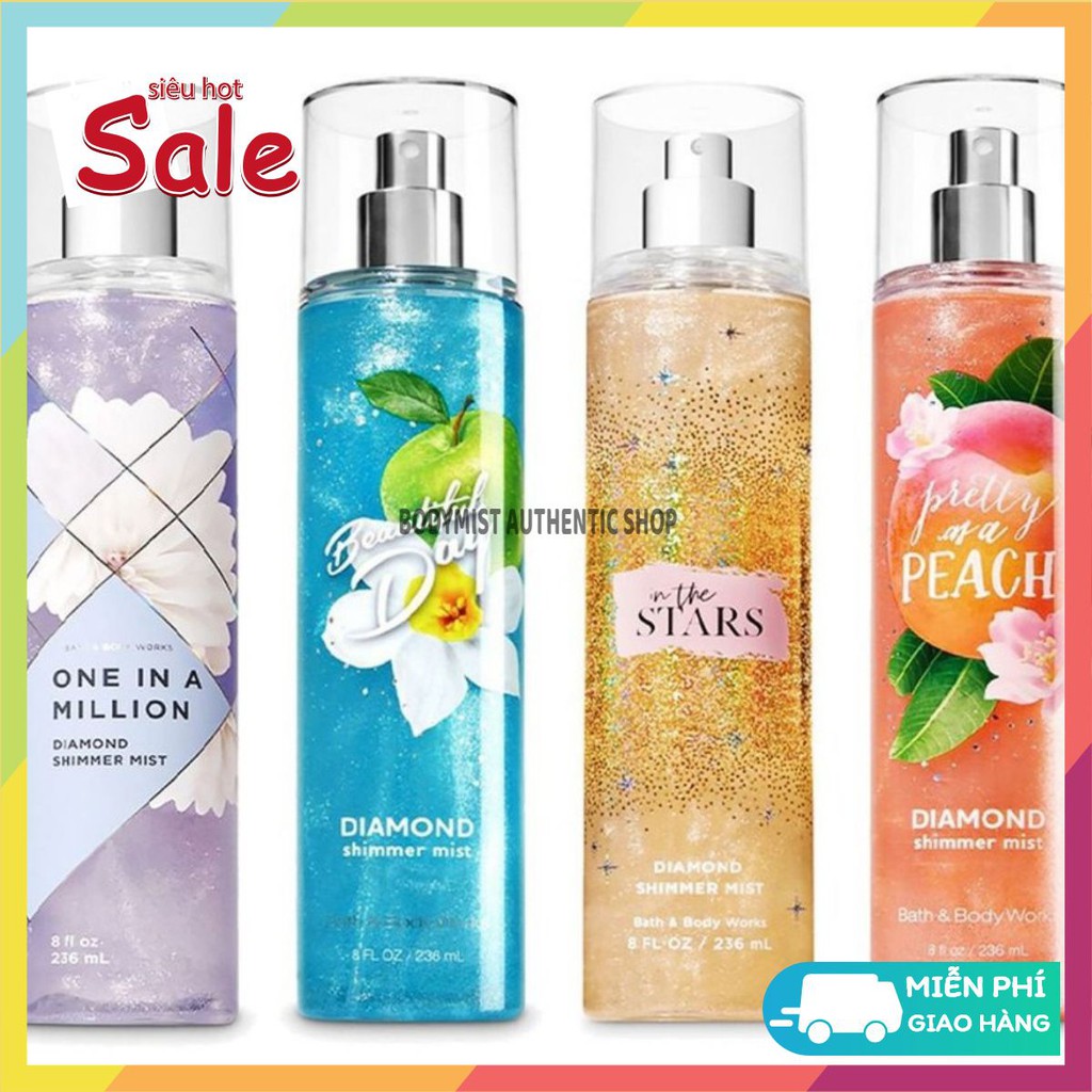 BBW® Xịt Thơm Toàn Thân Ánh Nhũ Kim Tuyến Shimmer Body Mist  _ [𝑩𝒐𝒅𝒚𝒎𝒊𝒔𝒕 𝑨𝒖𝒕𝒉𝒆𝒏𝒕𝒊𝒄] | Thế Giới Skin Care