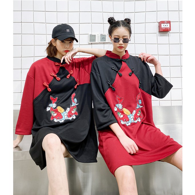 Áo nhóm  mix đỏ - đen