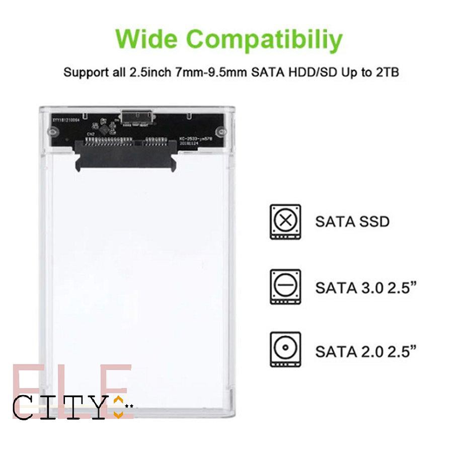 Hộp Đựng Ổ Cứng Di Động 20ele Usb 3.0 2.5 Inch | BigBuy360 - bigbuy360.vn