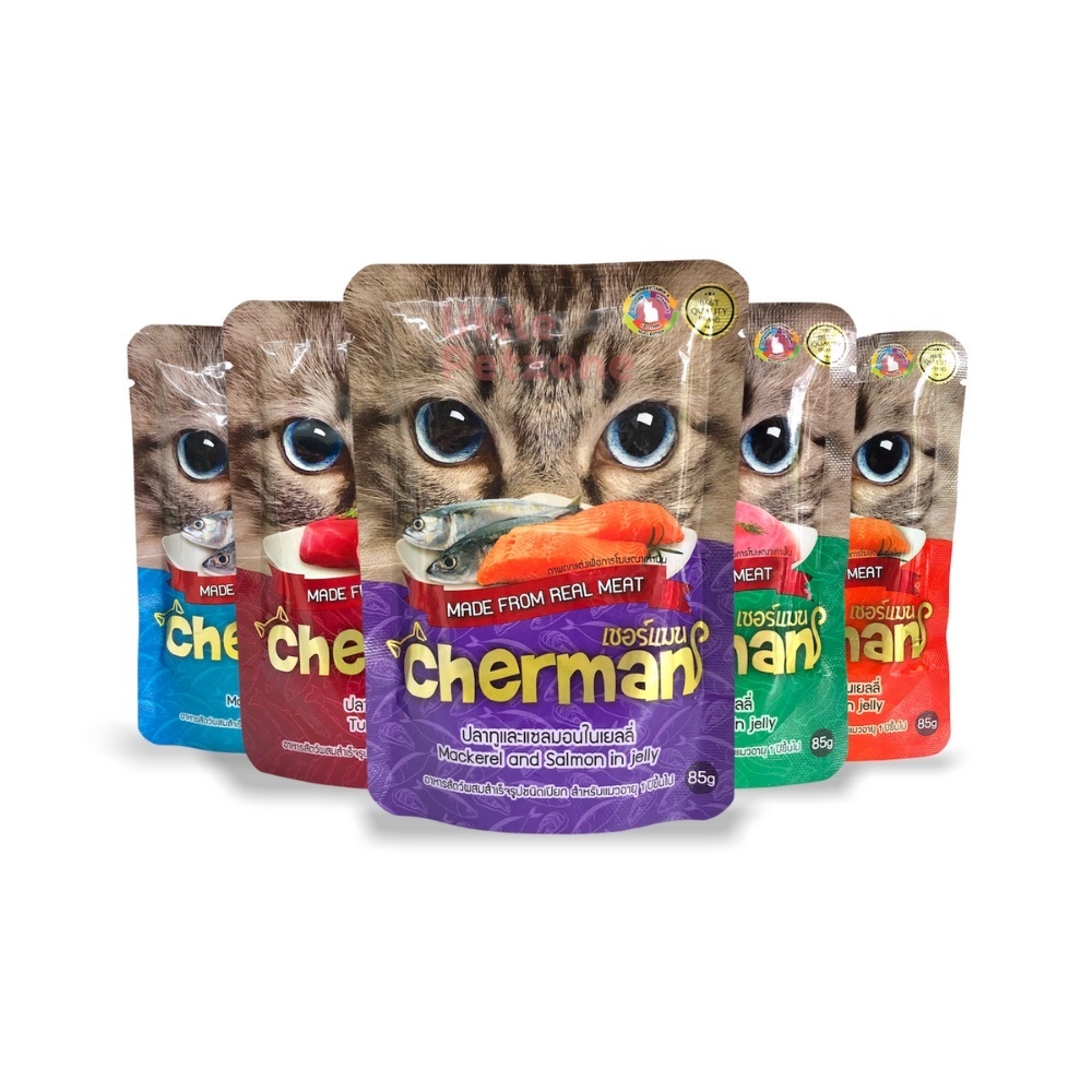 Pate dinh dưỡng cao cấp cho Mèo Cherman 85gram 5 vị