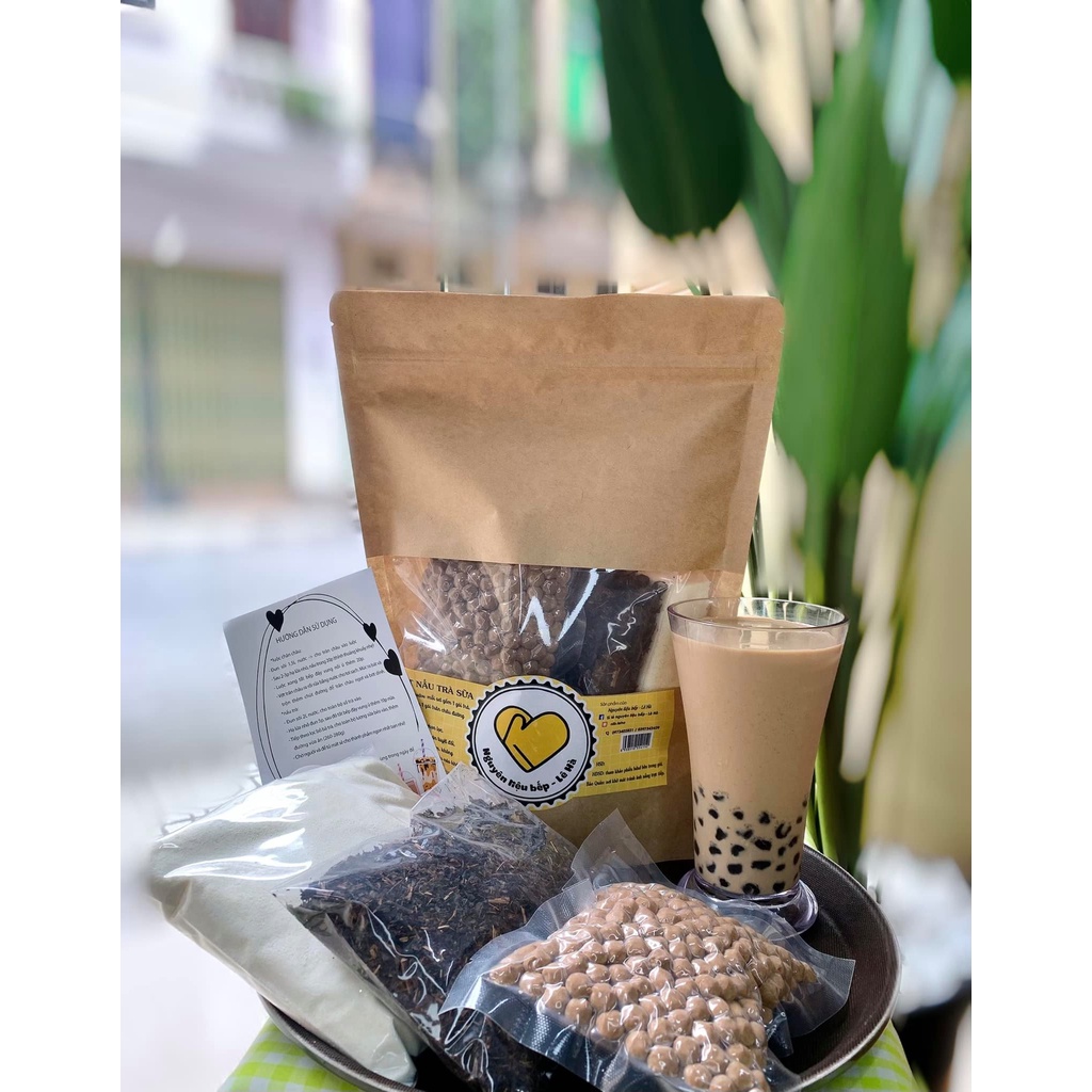 Set trà sữa ĐẶC BIỆT 4 vị hồng trà - trà nhài - trà đen - o long