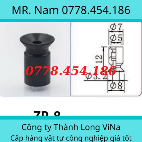 Giác hút chân không ZP-2/ZP-3/ZP-4/ZP-6/ZP-8/ZP-10/ZP-12/ZP-15/ZPL-2/ZPL-4 mới