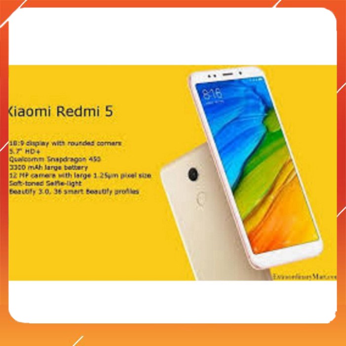 GIÁ HỜI điện thoại Xiaomi Redmi 5 2sim ram 3G/32G mới - Có TIẾNG VIỆT, chơi PUBG/Free Fire mượt GIÁ HỜI