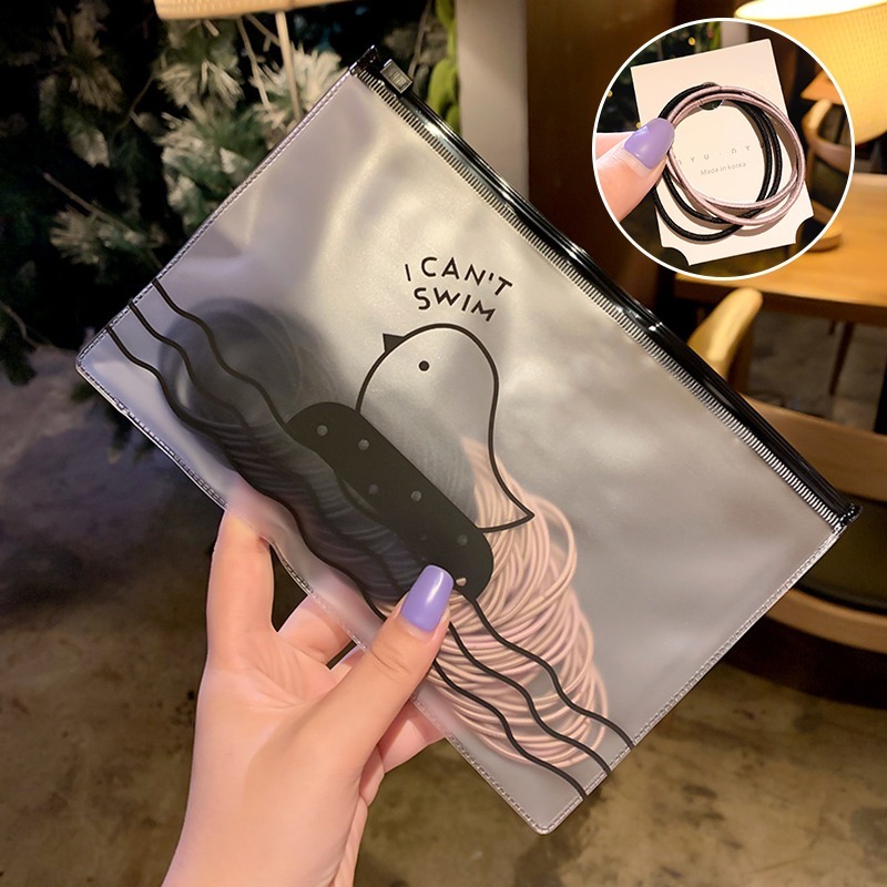 Túi 100 dây buộc tóc co giãn phong cách Hàn Quốc dành cho nữ