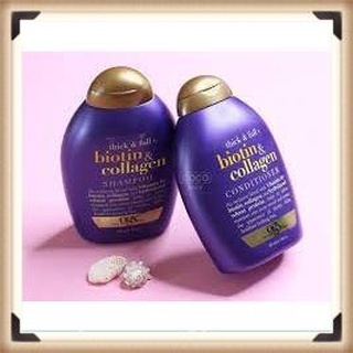 Dầu gội Biotin Collagen tím xuất sứ Mỹ cặp gội xả 385ml
