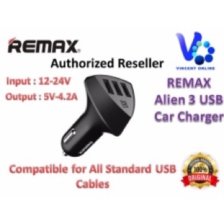 Củ sạc ô tô 3 cổng USB Remax RCC-304