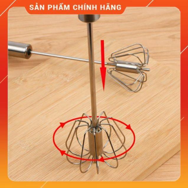 Cây Đánh Trứng Inox Tự Xoay