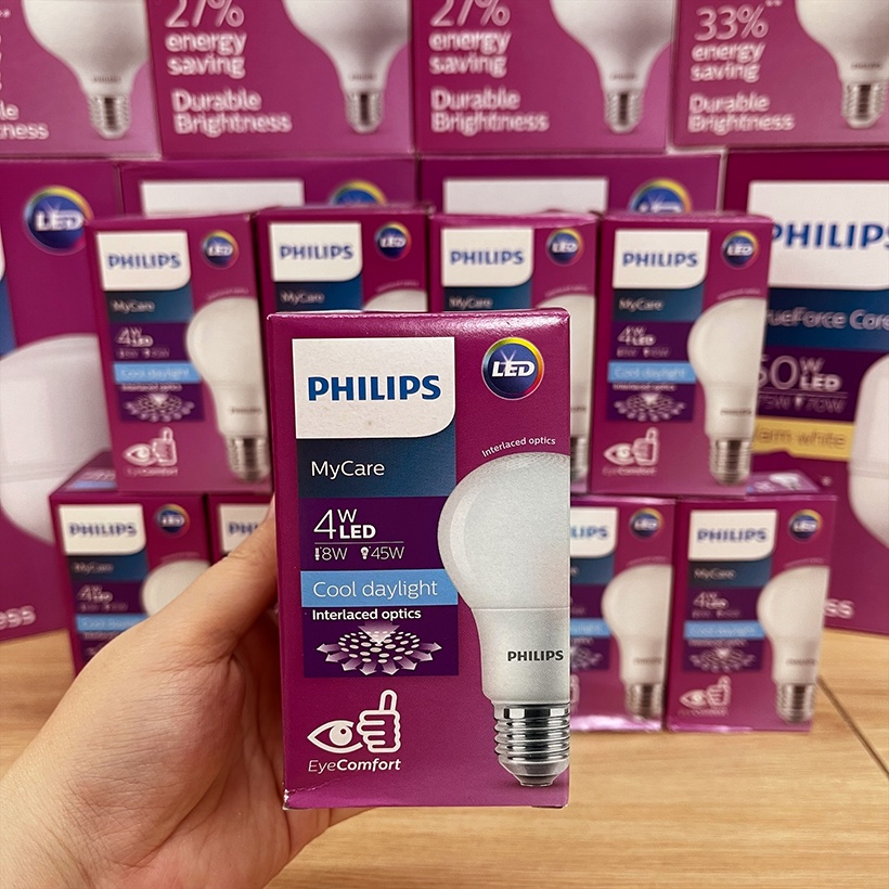 Bóng đèn LED Philips MyCare 4W 6500K E27 A60 - Ánh sáng trắng
