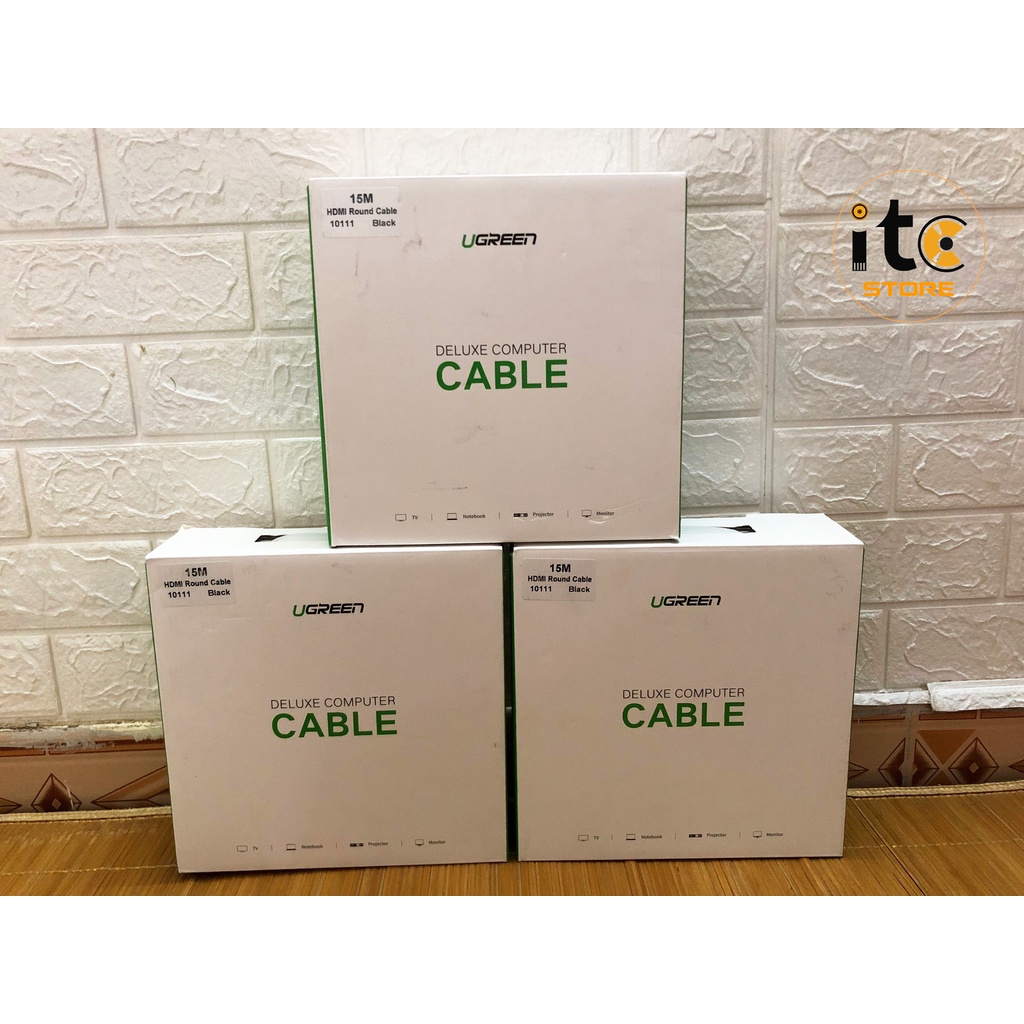 Cáp HDMI Ugreen dài 2M, 10M, 15M cao cấp hỗ trợ HDMI, 2K, 4K - HDMI chính hãng Ugreen