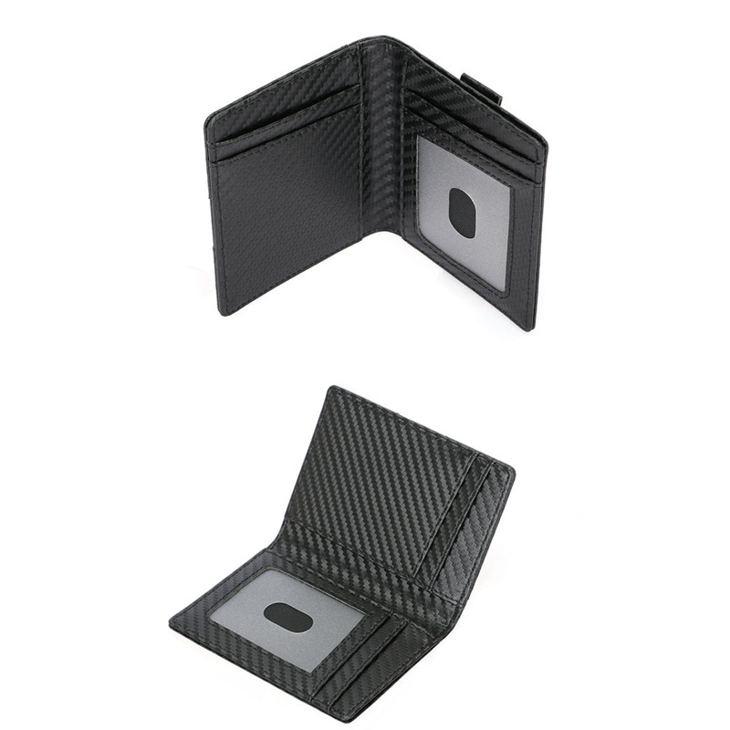 Ví Đựng Tiền Chống Trộm RFID Bằng Sợi Carbon Cổ Điển Cho Nam
