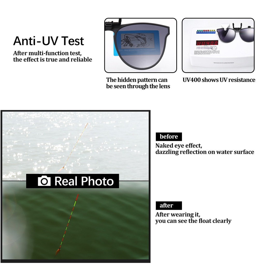 Kính Mát Phân Cực Chống Tia Uv Dạng Kẹp Có Thể Lật Cho Unisex | BigBuy360 - bigbuy360.vn