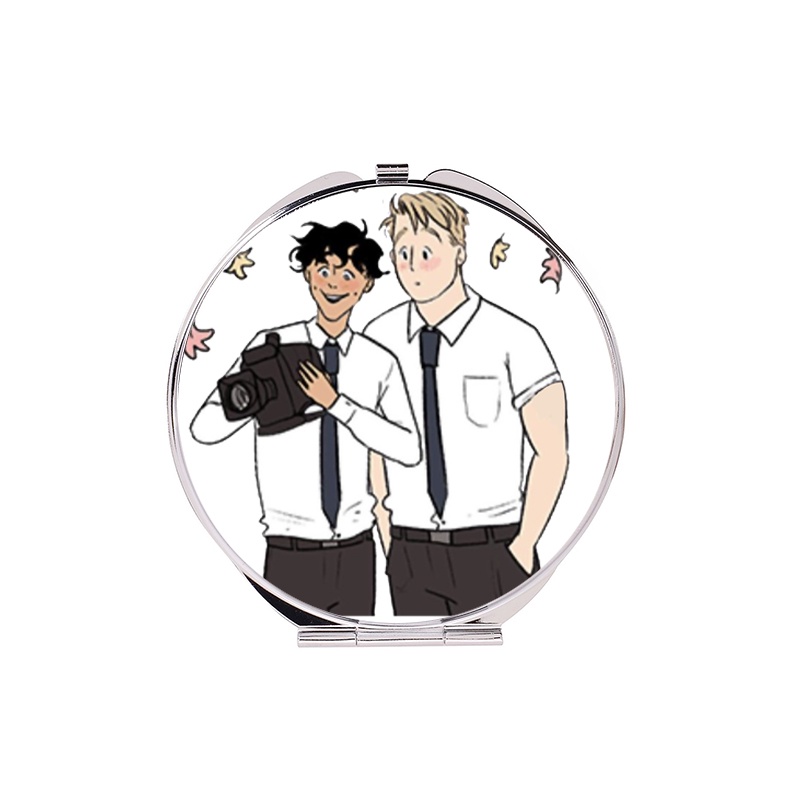 ( tròn ) Gương HEARTSTOPPER Trái tim ngừng nhịp gương bỏ túi cầm tay 2 mặt dễ thương tiện lợi quà tặng độc đáo