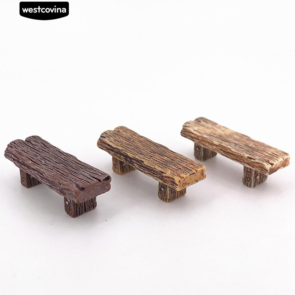Set 3 tượng trang trí hình ghế gỗ xinh xắn đáng yêu