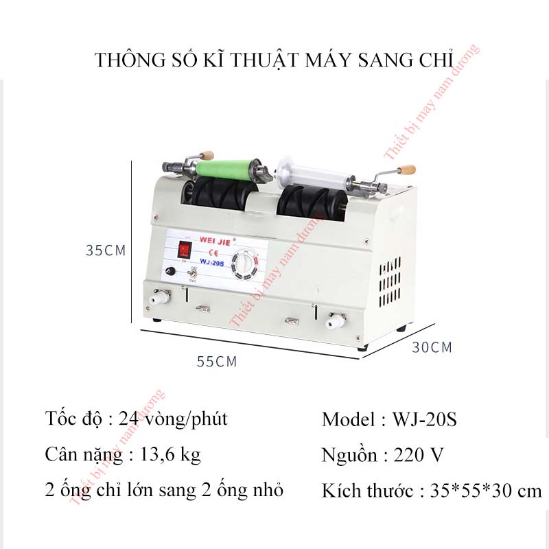 Máy sang chỉ 2 ống chỉ WEJI