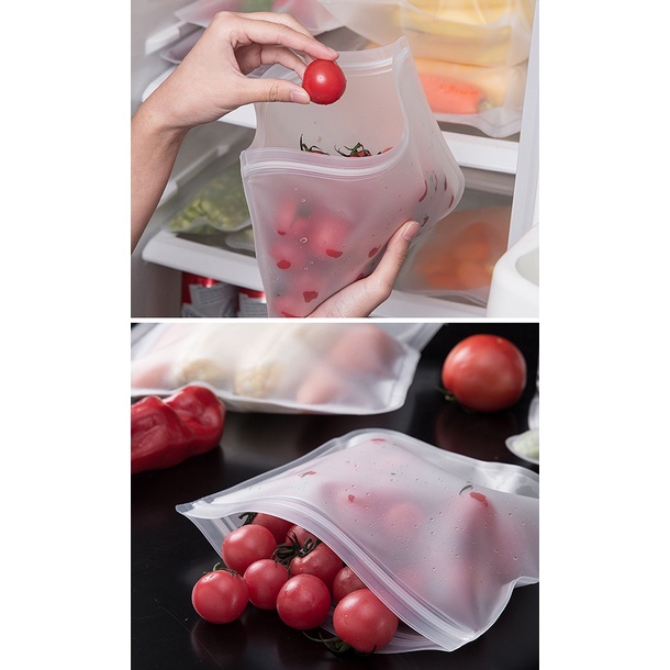 Túi Zip Silicone Cấp Thực Phẩm Tái Sử Dụng Tiện Lợi