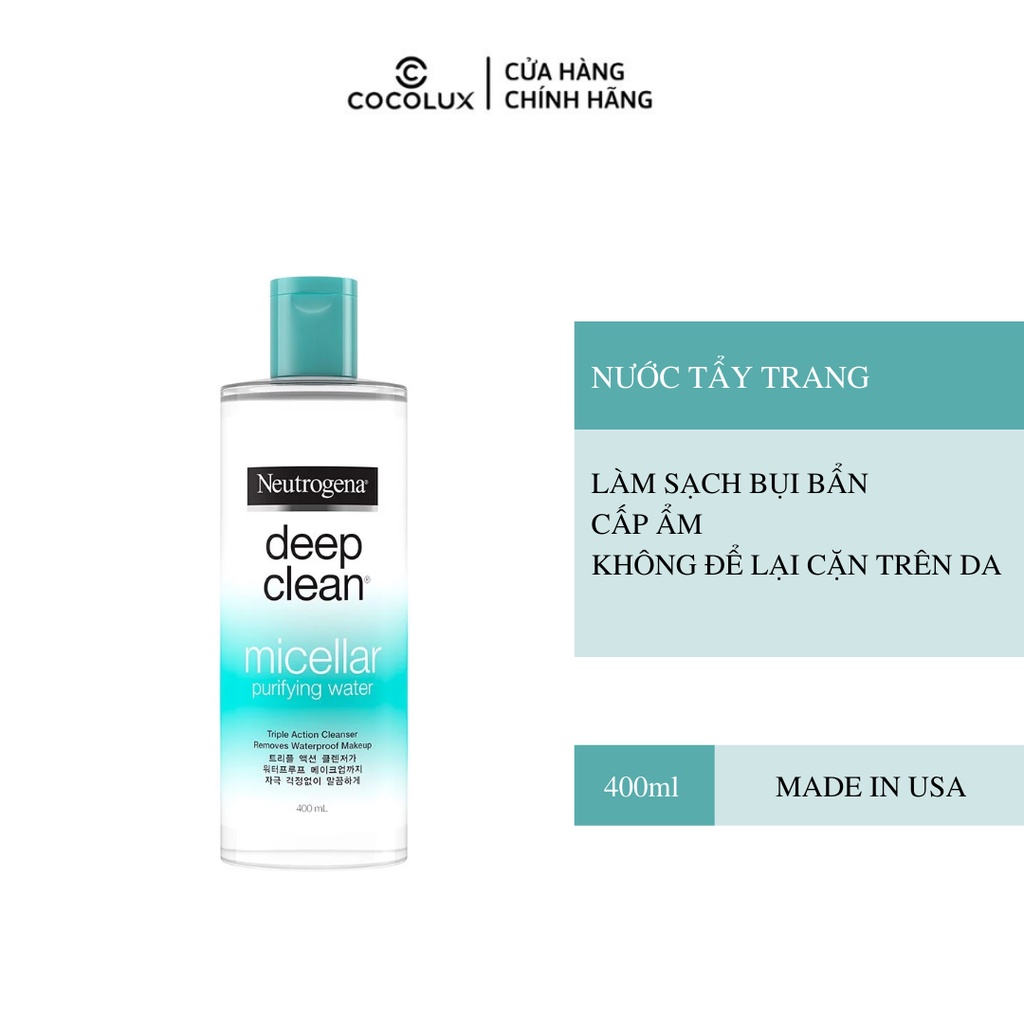 Nước Tẩy Trang Neutrogena Thanh Lọc, Làm Sạch Sâu 400ml