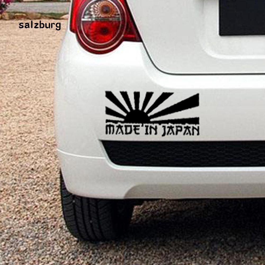 Giấy dán xe hơi in chữ MADE IN JAPAN sáng tạo