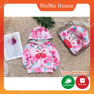 Áo khoác nỉ cho bé 2 màu hồng và xám