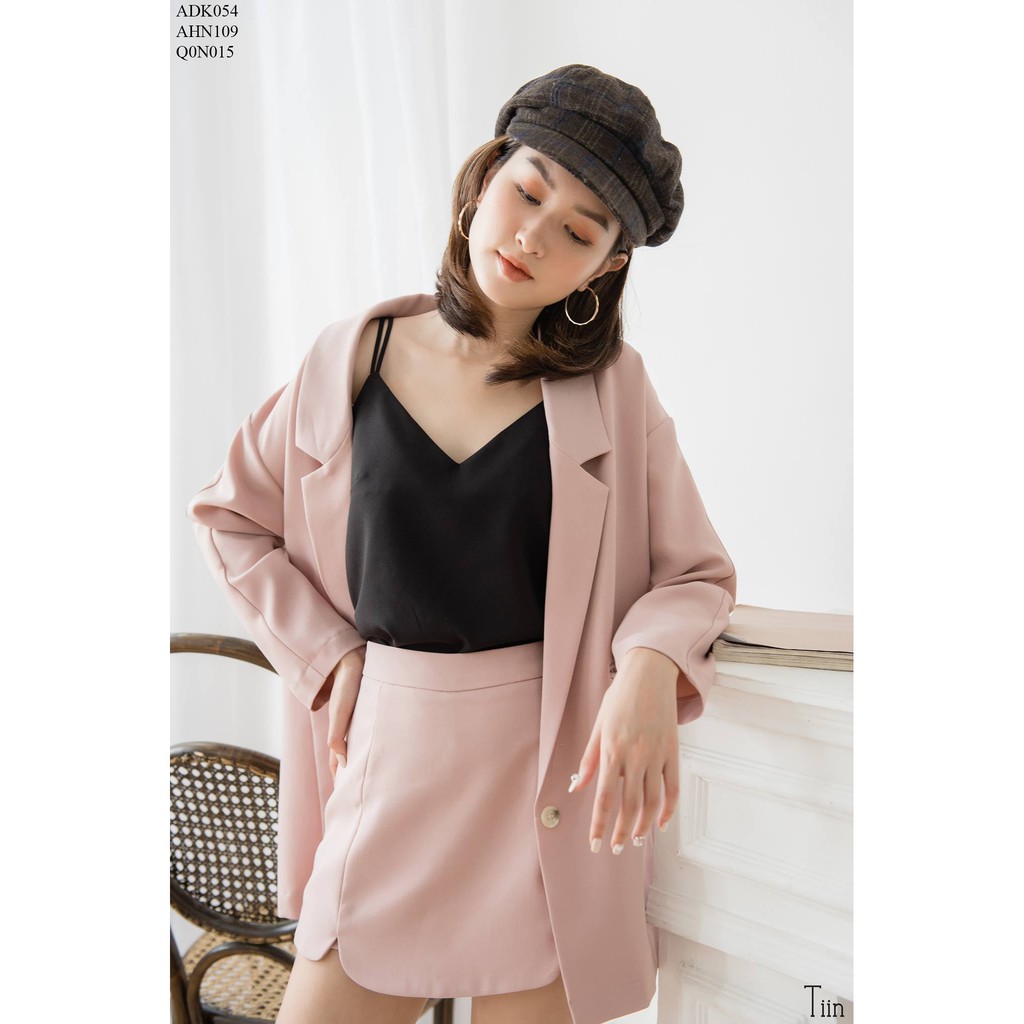 [Mã FASHION15K hoàn 15K xu đơn 99K] TIIN STORE Áo blazer 1 khuy túi nắp by Tiin