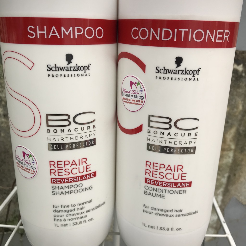 Dầu xả phục hồi tóc hư tổn Schwarzkopf BC Repair Rescue Conditioner 1000ml