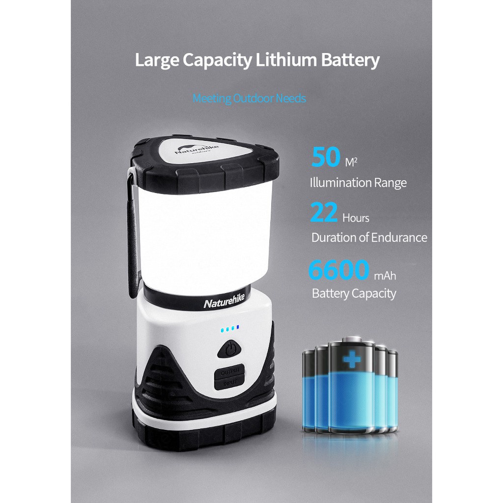 Đèn dã ngoại kiêm sạc dự phòng NatureHike NH19Y002-B