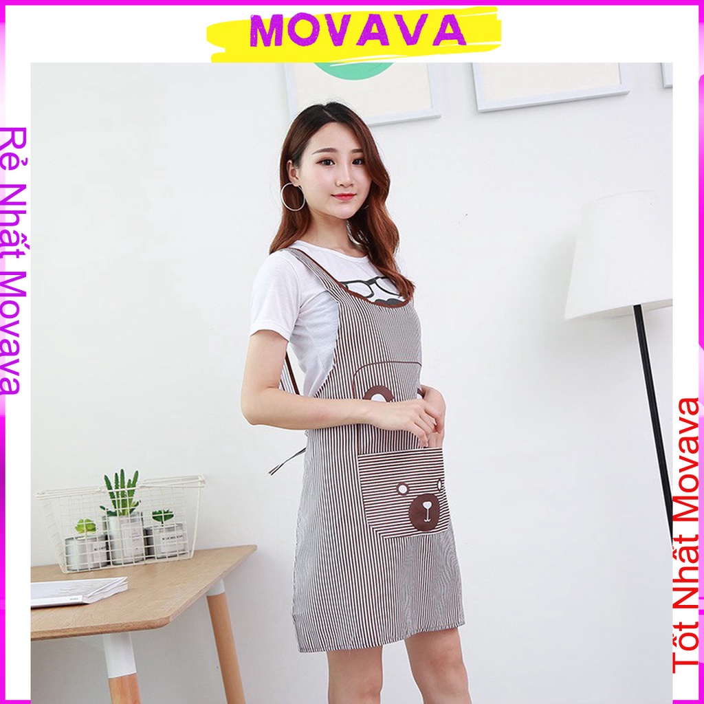 Tạp dề chống nước nấu ăn nhà bếp hình gấu dễ thương Shop Movava- TD1