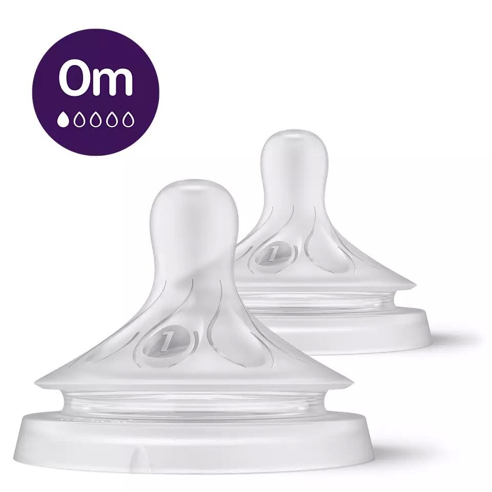 NÚM TI BÌNH SỮA PHILIPS AVENT NATURAL ĐỦ SỐ - MẪU MỚI