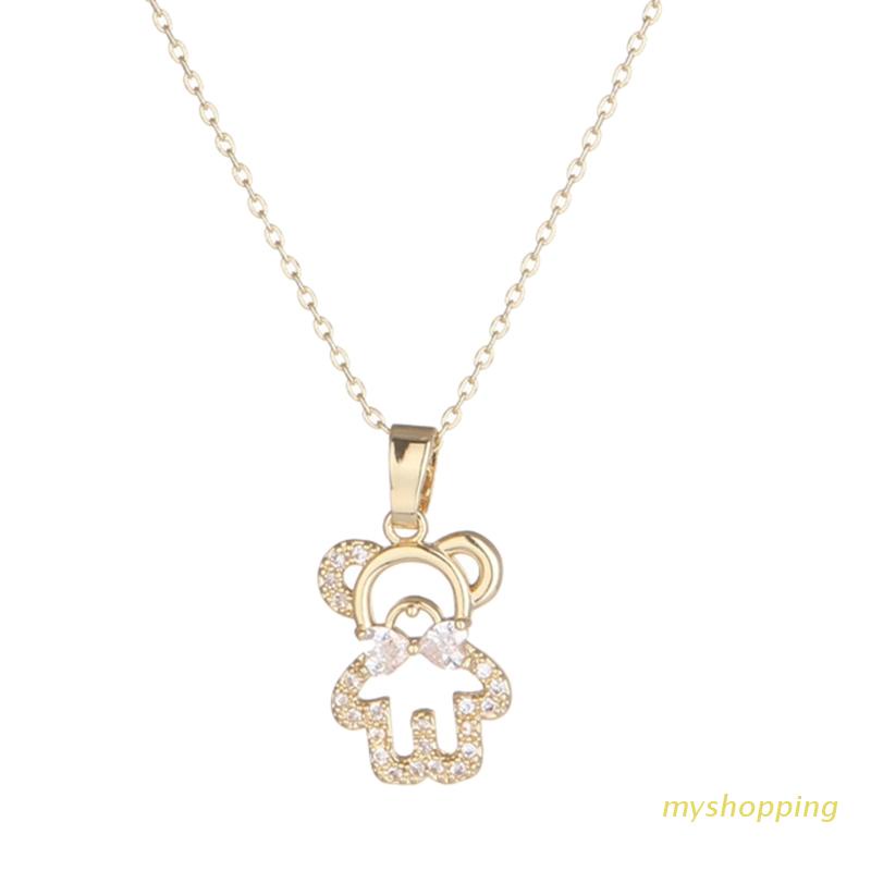 Dây Chuyền Mặt Hình Gấu Dễ Thương Dành Cho Nữ