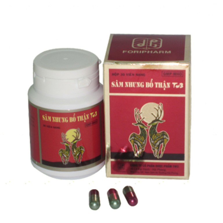 Sâm nhung bổ thận TW3 (Hộp 30 viên) - Giúp hỗ trợ bổ thận tráng dương - thuocviet24h