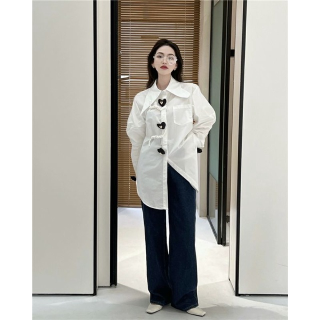 ÁO SƠ MI ĐÍNH TIM CÁCH ĐIỆU