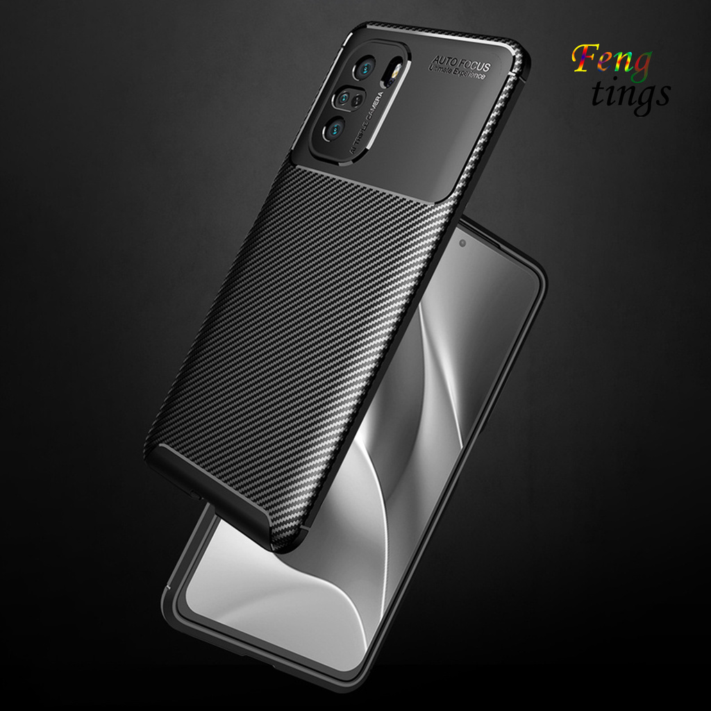 Ốp Điện Thoại Silicon Họa Tiết Sợi Carbon Chống Rơi Cho Xiaomi POCO F3 Redmi K40 / K40Pro