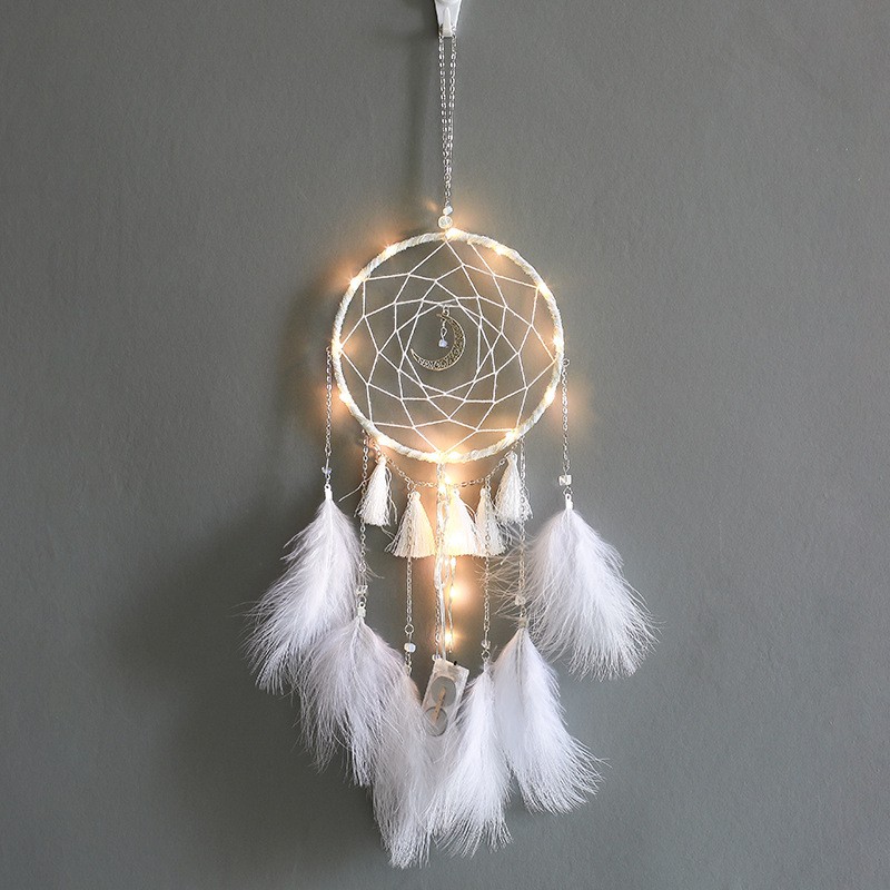 Dream Catcher Lông Vũ Mặt Trăng Trang Trí PA9847