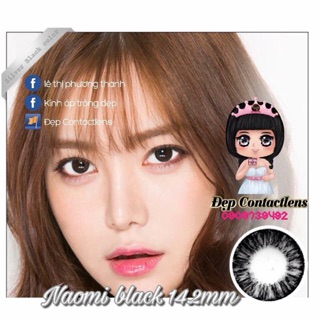 Kính áp tròng lens vassen Naomi black 0 độ