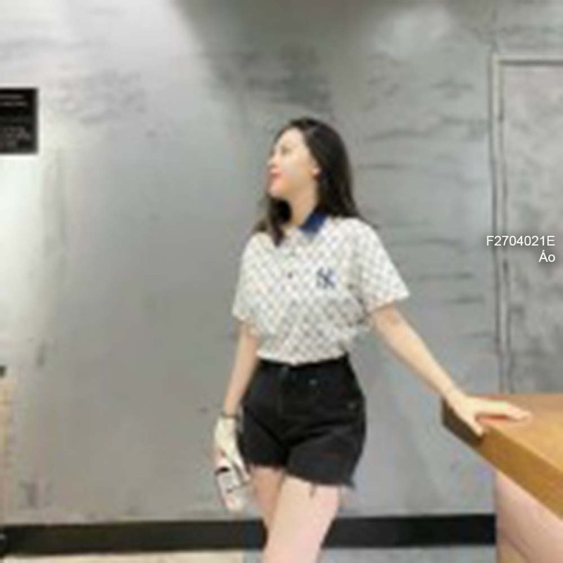 Áo thun cổ bẻ họa tiết nyy