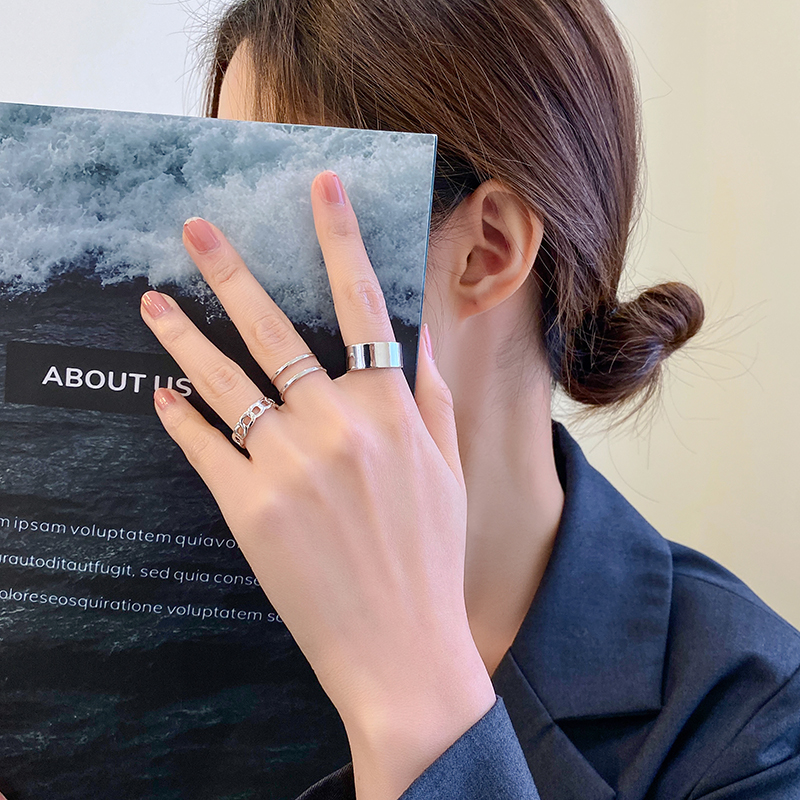 Set Nhẫn Thời Trang Phong Cách Hip Hop Hàn Quốc