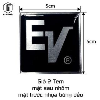 Tem dán thùng loa thương hiệu EV