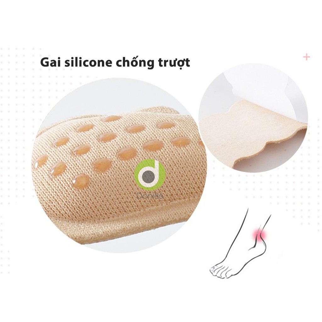 Lót gót giày cánh bướm 4D có mặt gai silicone 2 tác dụng - doni86